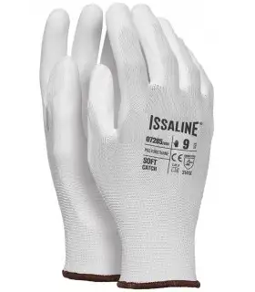 Guantes de poliéster revertido de poliuretano 07285 SOFT CATCH. PACK 12 und. ISSALINE BL