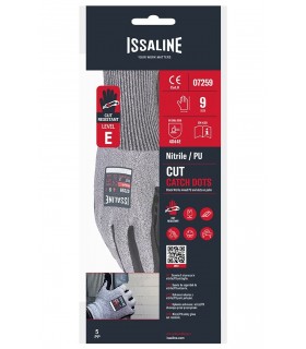 Guantes anticorte CUT CATCH DOTS NITRILE PU E 07259. PACK 12 und. ISSALINE2