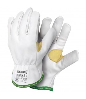 Guantes de piel flor vacuno con refuerzo 17140T. PACK 12 und. ISSALINE