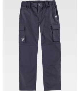 Pantalón elástico multibolsillos con refuerzos B1432. Workteam1