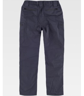 Pantalón elástico multibolsillos con refuerzo en rodillas y cuela B1434. Workteam2