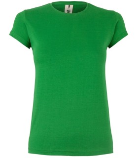 Camiseta reforzada de manga corta mujer 155 gr Coral. MUKUA12
