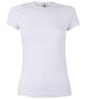 Camiseta reforzada de manga corta mujer 155 gr Coral. MUKUA13