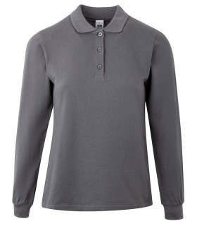 Polo preencogido de mujer de manga larga Hobart Woman. MUKUA3