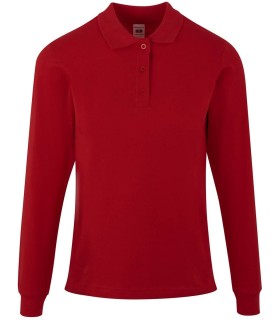 Polo preencogido de mujer de manga larga Hobart Woman. MUKUA4