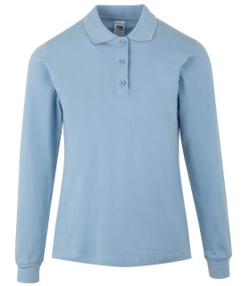 Polo preencogido de mujer de manga larga Hobart Woman. MUKUA7