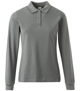 Polo preencogido de mujer de manga larga Hobart Woman. MUKUA9