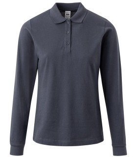 Polo preencogido de mujer de manga larga Hobart Woman. MUKUA10
