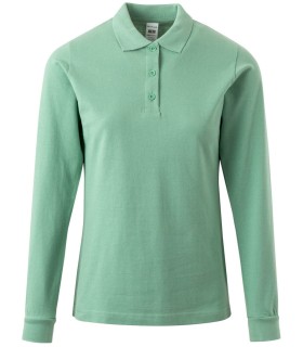 Polo preencogido de mujer de manga larga Hobart Woman. MUKUA12