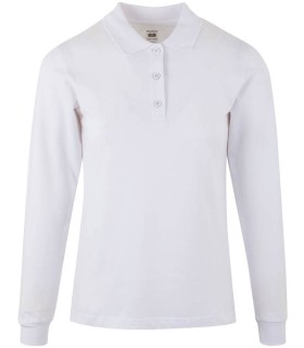 Polo preencogido de mujer de manga larga Hobart Woman. MUKUA13