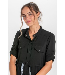 Vestido de estética y servicios 8109125 con lazo ajustable. Dyneke 2