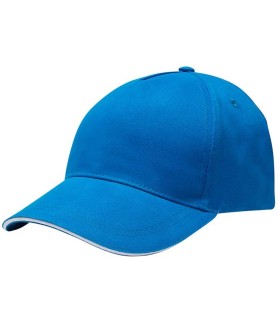 Gorra bicolor de 5 paneles con ventilación Team. MUKUA5