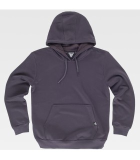 Sudadera tipo canguro unisex con capucha S5506. Workteam7