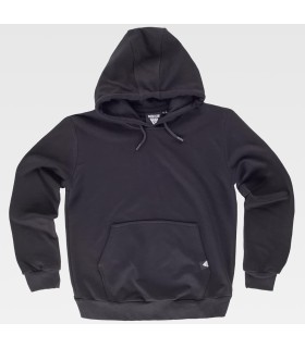 Sudadera tipo canguro unisex con capucha S5506. Workteam9