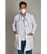 Bata sanitaria de hombre 8813570 en microfibra. Dyneke