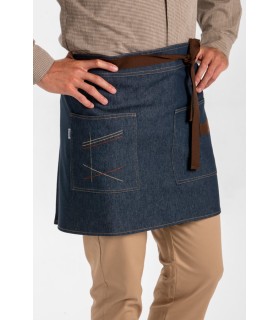 Delantal de camarero tejano unisex 8965775 sin peto. Dyneke 3