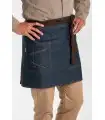 Delantal de camarero tejano unisex 8965775 sin peto. Dyneke 3