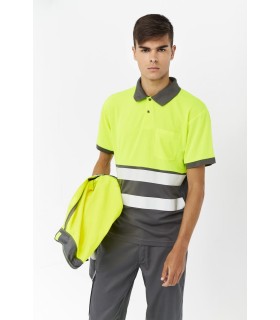 Polo alta visibilidad trabajo 4752 Manga corta. Monza 6