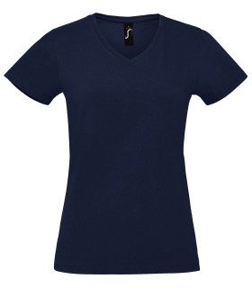 Camiseta con cuello en pico de mujer 190 gr IMPERIAL V 02941. Sols4