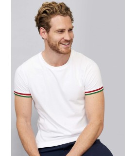 Camiseta con puños en contraste de algodón para hombre 03108 RAINBOW. Sols