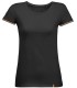 Camiseta con puños en contraste de algodón para mujer 03109 RAINBOW. Sols5