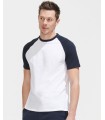 Camiseta bicolor de algodón unisex 11190 Funky. Sols
