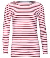 Camiseta a rayas de algodón para mujer MARINE 01403. Sols2