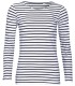 Camiseta a rayas de algodón para mujer MARINE 01403. Sols3