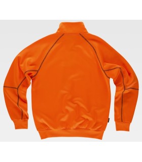 Sudadera alta visibilidad con cierre de media cremallera C9810. Workteam3