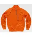 Sudadera alta visibilidad con cierre de media cremallera C9810. Workteam4