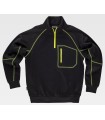 Sudadera bicolor con cierre de media cremallera C9800. Workteam5