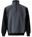 Sudadera bicolor de media cremallera y cuello alto 105703. Velilla1
