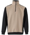 Sudadera bicolor de media cremallera y cuello alto 105703. Velilla3