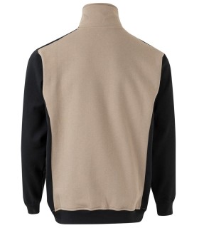 Sudadera bicolor de media cremallera y cuello alto 105703. Velilla4