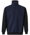 Sudadera bicolor de media cremallera y cuello alto 105703. Velilla5