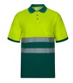 Polo bicolor de alta visibilidad de algodón 305523. Velilla9