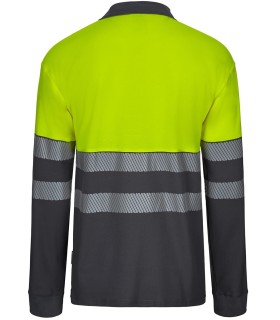 Polo bicolor de alta visibilidad de algodón 305525. Velilla10