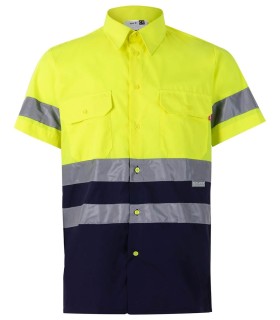 Camisa de alta visibilidad bicolor de manga corta 142. Velilla1