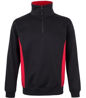 Sudadera de trabajo bicolor con media cremallera 105704. Velilla2