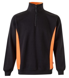 Sudadera de trabajo bicolor con media cremallera 105704. Velilla3