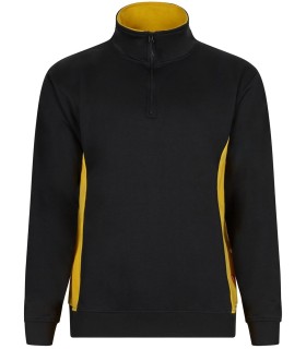 Sudadera de trabajo bicolor con media cremallera 105704. Velilla4