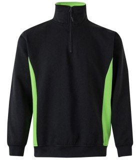 Sudadera de trabajo bicolor con media cremallera 105704. Velilla5