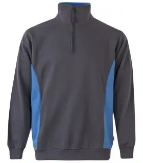 Sudadera de trabajo bicolor con media cremallera 105704. Velilla6