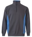 Sudadera de trabajo bicolor con media cremallera 105704. Velilla6