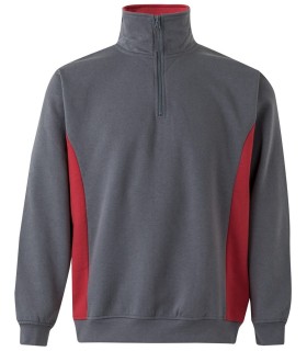 Sudadera de trabajo bicolor con media cremallera 105704. Velilla7