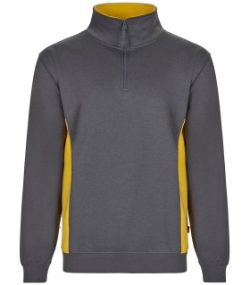 Sudadera de trabajo bicolor con media cremallera 105704. Velilla9