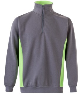 Sudadera de trabajo bicolor con media cremallera 105704. Velilla10