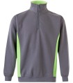 Sudadera de trabajo bicolor con media cremallera 105704. Velilla10