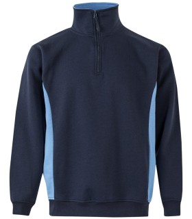 Sudadera de trabajo bicolor con media cremallera 105704. Velilla11
