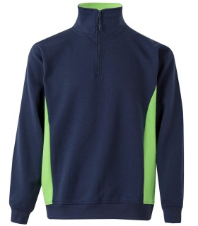 Sudadera de trabajo bicolor con media cremallera 105704. Velilla15